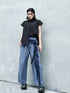 Stripe Panel Wide Pants